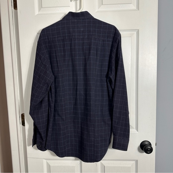 Paul Stuart Cooper button down long sleeve shirt, sz. L, dk. blue, windowpane - Picture 9 of 9